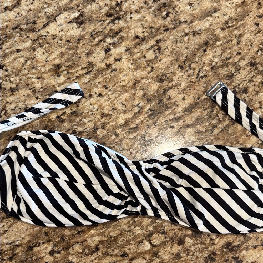Apt. 9 Black and White Striped Swim Belt